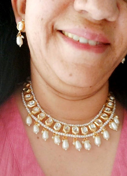 Fashion Jewellery Kundan and Pearl Choker