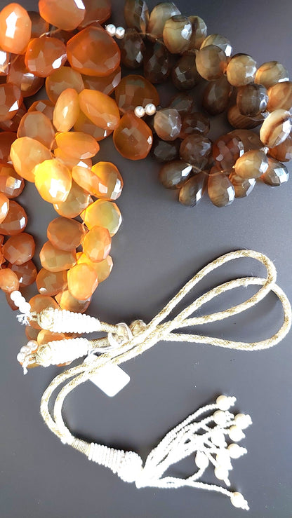 Semiprecious Beads Necklace Natural Ctirene Briolet Necklace