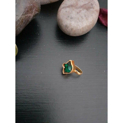 Sterling Silver Jewellery..Sterling Silver Nosepin Silver Nose Pins Silver Green Gemstone Nosepins..Nath